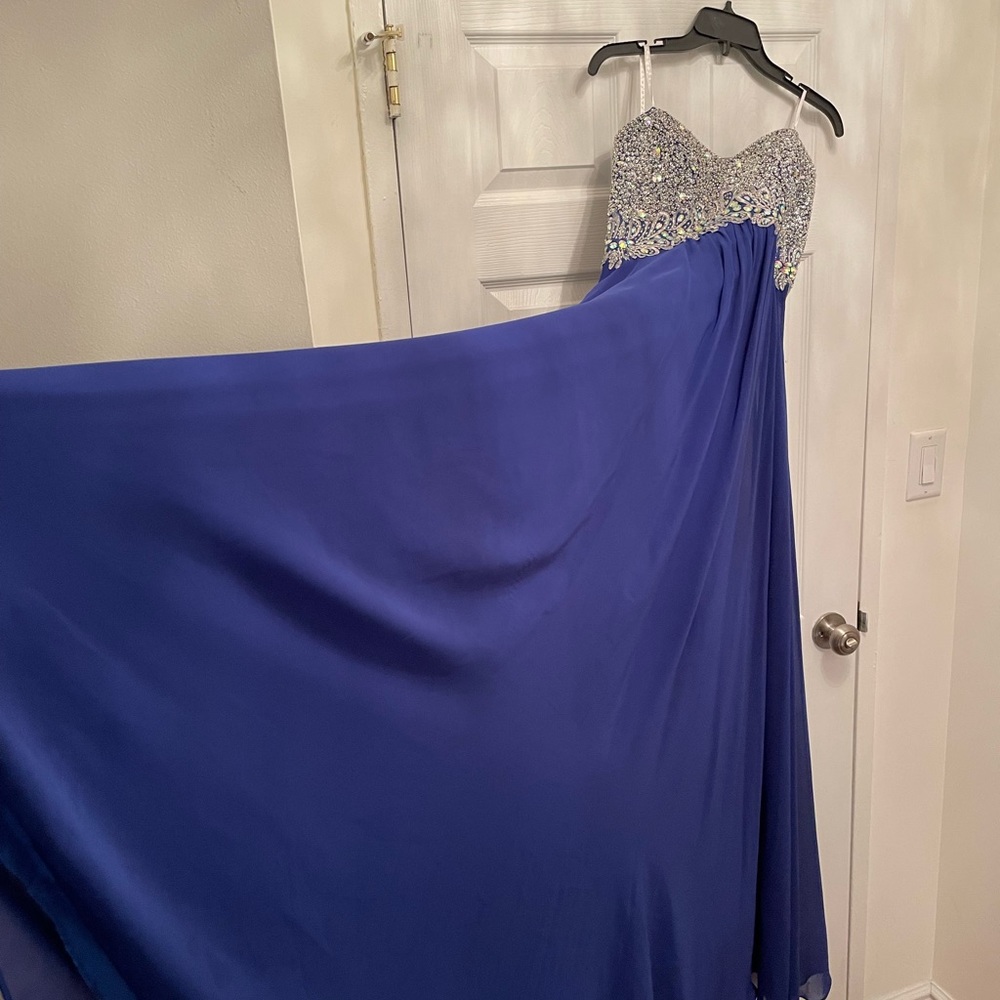 Blue Strapless Dress Https://Decode18.Com/ - image 2